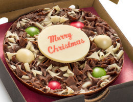 Merry Christmas Mini Chocolate Pizza